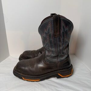 Ariat Big Rig Composite Toe Men’s 9.5 EE Extra Wide Leather Work Boots Square
